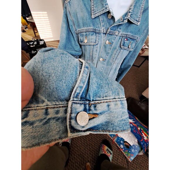 Vintage Tommy Hilfiger Women's Denim Jean Jacket Size Large - Picture 10 of 10